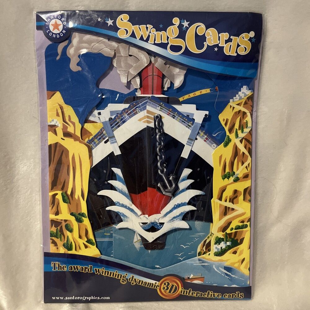 Vtg Santoro Graphics 3D Interactive Swing Cards Ship